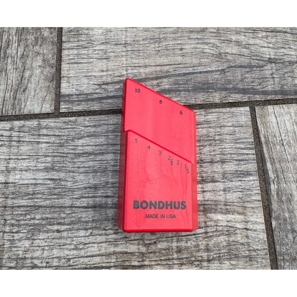 Bondhus 18099 Bondhex Color Coded Case Holds 9 Tools, 1/5mm-10mm by BondhuS